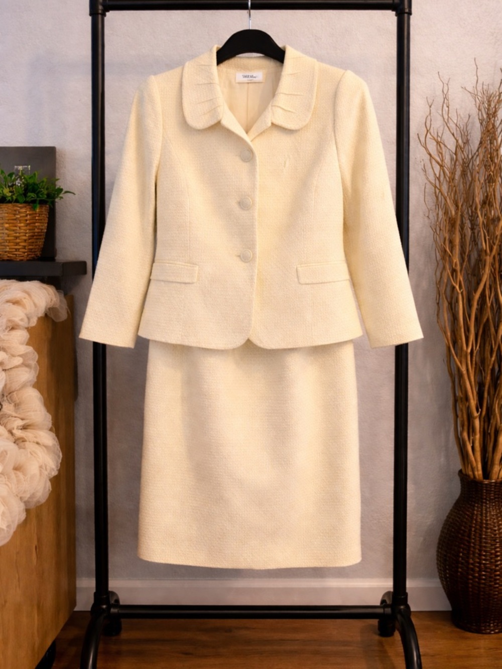 Tahari Cream Two-Piece Skirt Set